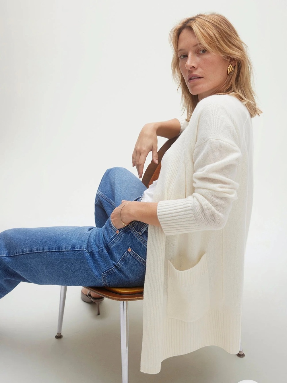 Naked Cashmere Tory Cardigan - Ecru size x-small